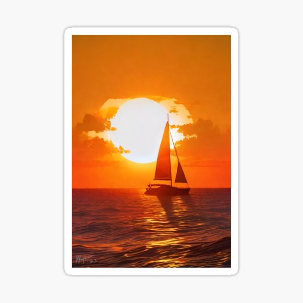 Item preview, Sailboat Sunset designed and sold by MatrixTattoo.