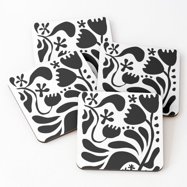 Item preview, Abstract flowers black and white designed and sold by Chigurena.