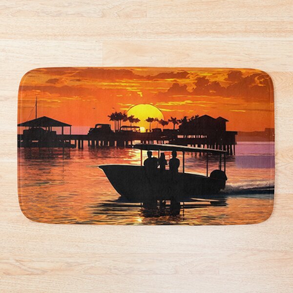 Item preview, Sunset boat designed and sold by MatrixTattoo.