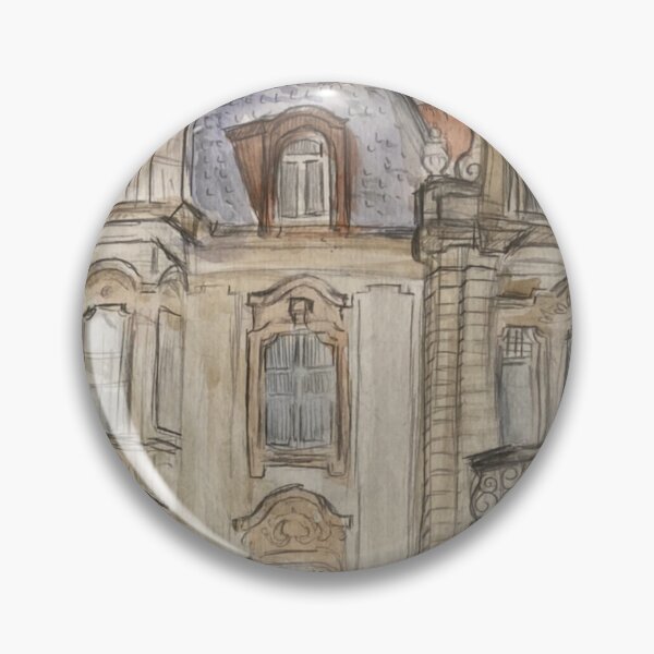Item preview, artistic, old house/building drawing (vintage) designed and sold by loulou-artifex.