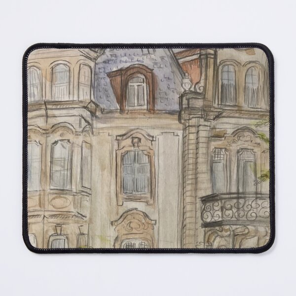 Item preview, artistic, old house/building drawing (vintage) designed and sold by loulou-artifex.