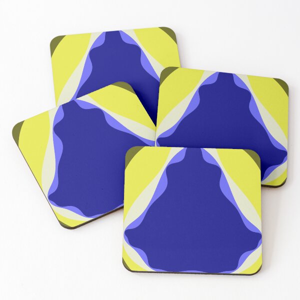 Item preview, Abstract Organic Shapes - Blue Yellow Layers designed and sold by pngrktes-art.