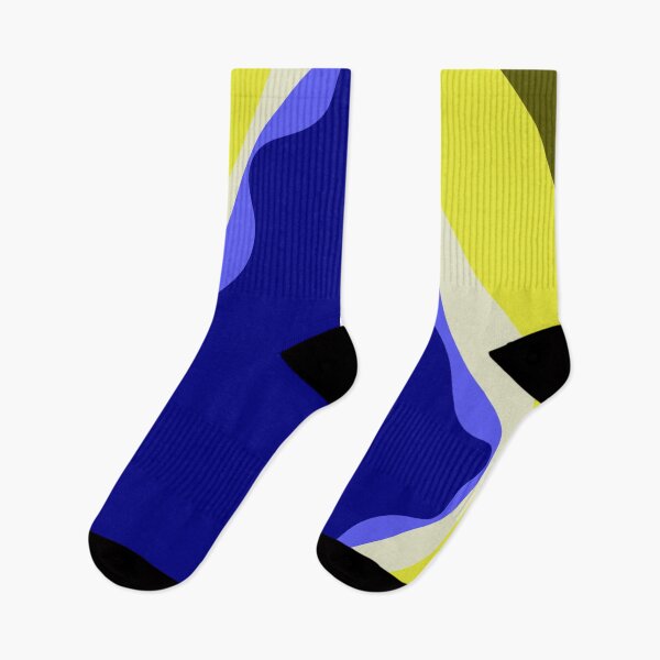 Item preview, Abstract Organic Shapes - Blue Yellow Layers designed and sold by pngrktes-art.