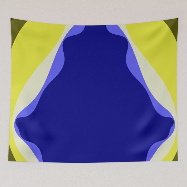 Item preview, Abstract Organic Shapes - Blue Yellow Layers designed and sold by pngrktes-art.