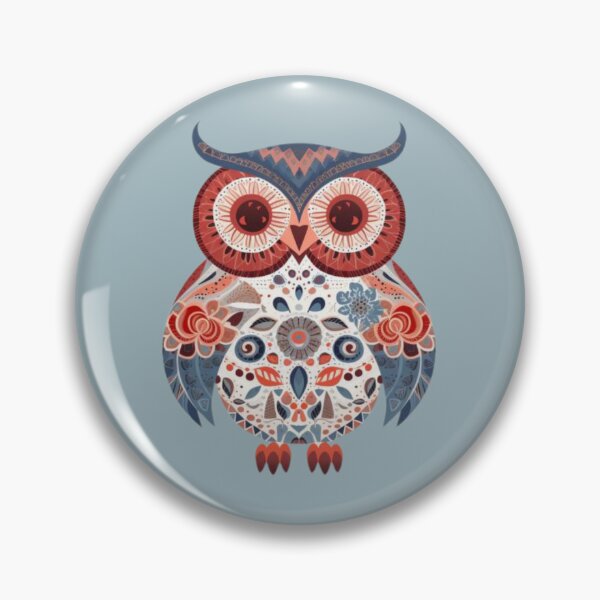 Item preview, Folk Art Owl Illustration - Whimsical Nature-Inspired Owl Print designed and sold by sweet1342.