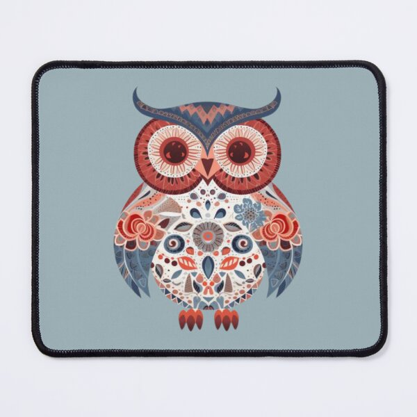 Item preview, Folk Art Owl Illustration - Whimsical Nature-Inspired Owl Print designed and sold by sweet1342.