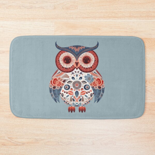 Item preview, Folk Art Owl Illustration - Whimsical Nature-Inspired Owl Print designed and sold by sweet1342.