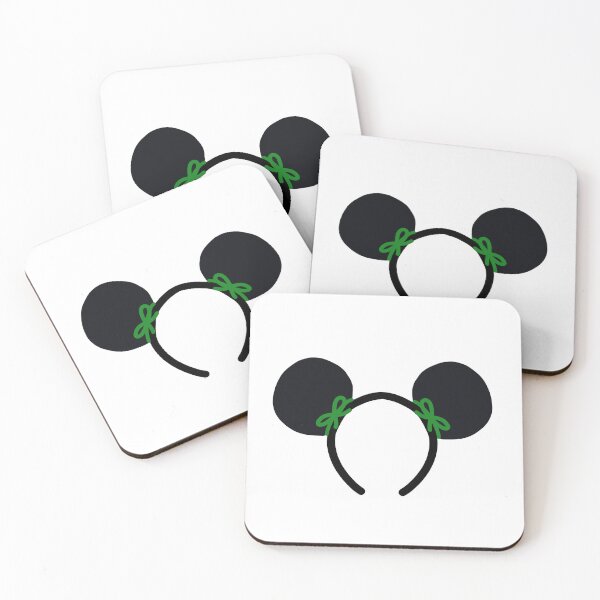 Item preview, Black Classic Mouse Ears with Little Green Bows designed and sold by MagicChelsea.