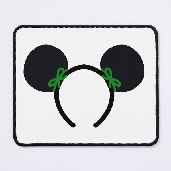 Item preview, Black Classic Mouse Ears with Little Green Bows designed and sold by MagicChelsea.