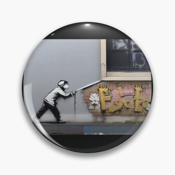 Item preview, Banksy uncovering graffiti designed and sold by Gianyyu.