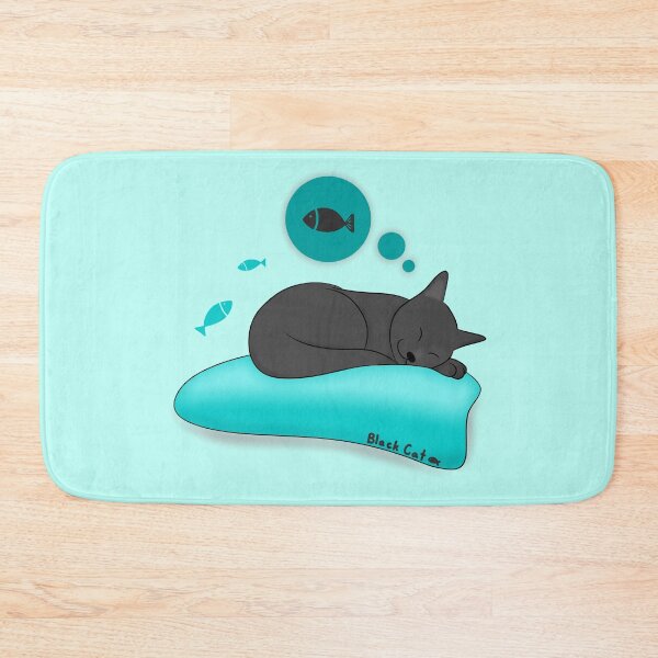 Item preview, black cat sleeping  designed and sold by TiffyChaa.