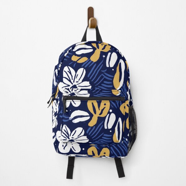 Item preview, Tiki Tropical Blue and Yellow Floral Seamless Pattern by Bossy Cat Home designed and sold by BossyCatHome.