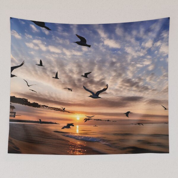 Item preview, Sunset birds designed and sold by MatrixTattoo.