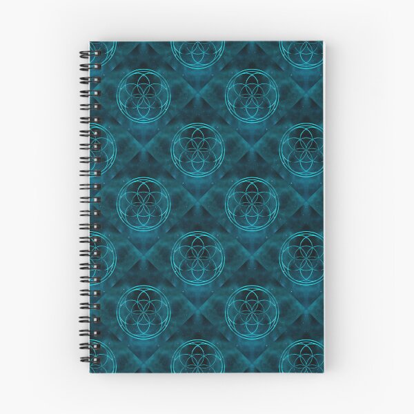 Item preview, Patrón de geometría sagrada de semilla de vida azul designed and sold by LunarisPlexus.