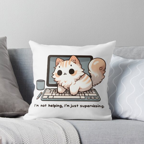 Item preview, Cat Supervisor Overseeing Computer Work designed and sold by UmbrellaStudio1.