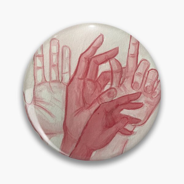 Item preview, Abstract Red Layered Hands (Watercolor Art) designed and sold by loulou-artifex.