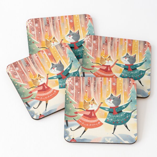 Item preview, Christmas winter cat dance designed and sold by YukiKenji.