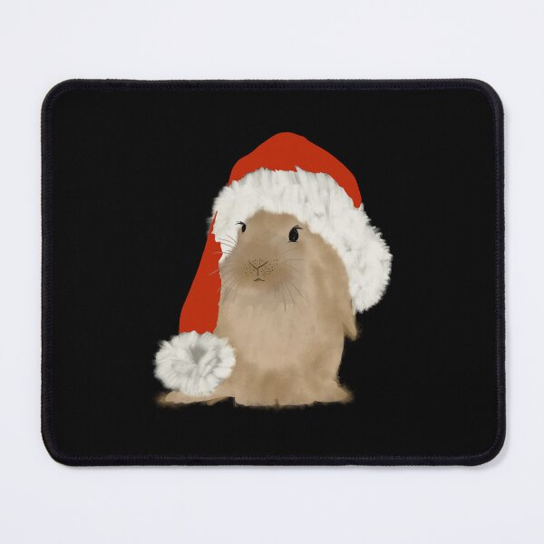 Item preview, Christmas rabbit in a Santa hat designed and sold by OliveOilstudio.