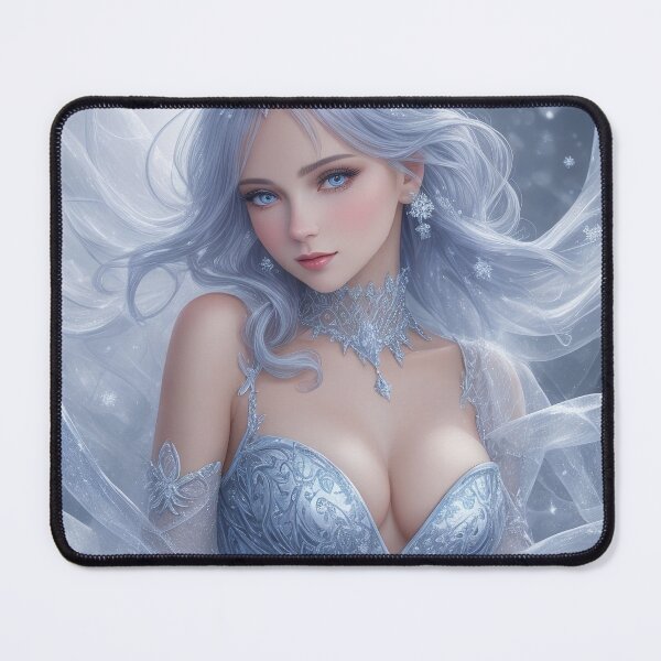 Item preview, Beautiful SnowMaiden queen with long wavy hair and silver dress. designed and sold by DenisAgati.