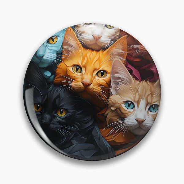 Item preview, Cute Kawaii Adorable Cats - Surreal Vivid Colored Sweet Cats 14 designed and sold by MadeByRobots.