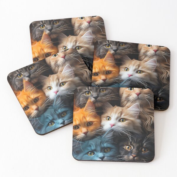 Item preview, Cute Kawaii Adorable Cats - Surreal Vivid Colored Sweet Cats 15 designed and sold by MadeByRobots.