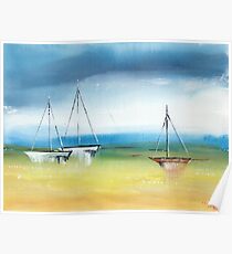 Three Boats Poster