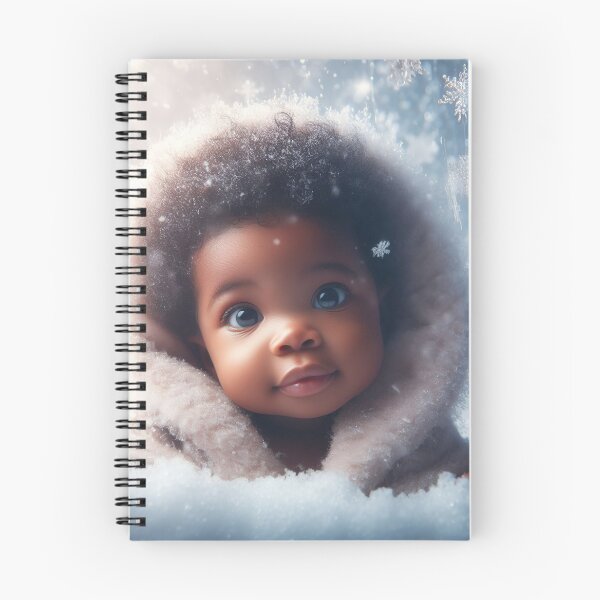Item preview, Cute little african american baby boy in winter fur coat designed and sold by DenisAgati.