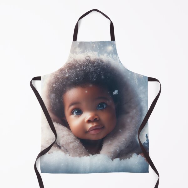 Item preview, Cute little african american baby boy in winter fur coat designed and sold by DenisAgati.