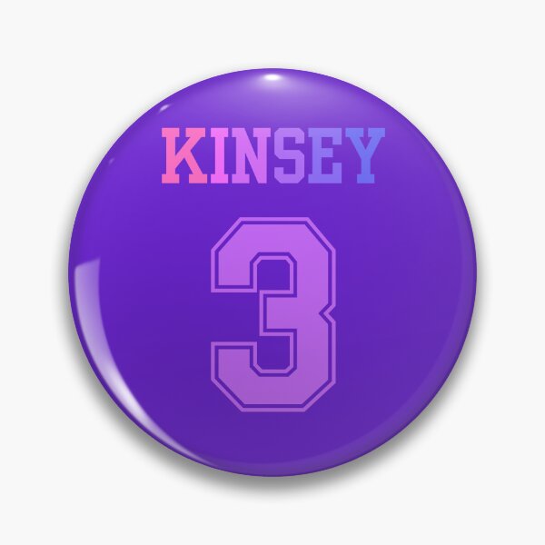 Item preview, Kinsey 3 Bisexual Sports Jersey (bi pride flag) designed and sold by Rachel Feltman.