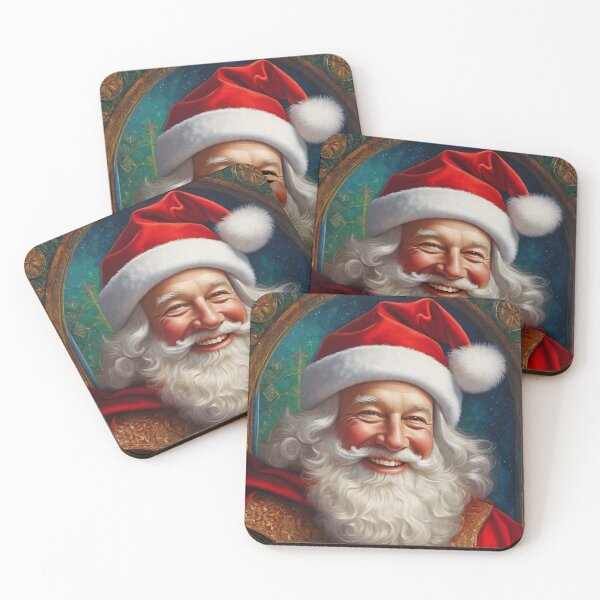 Item preview, Santa Claus Portrait 03 - Whimsical Joy: Santa's Merry Portrait Sparkles designed and sold by Artekinium.