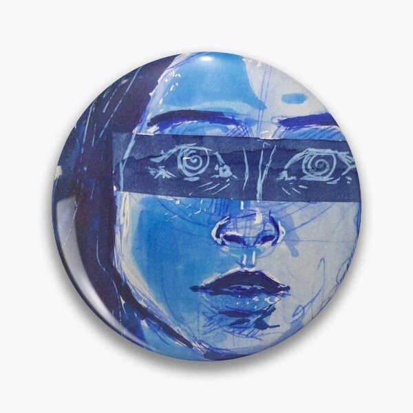 Item preview, Mixed media blue hypnotized girl designed and sold by loulou-artifex.
