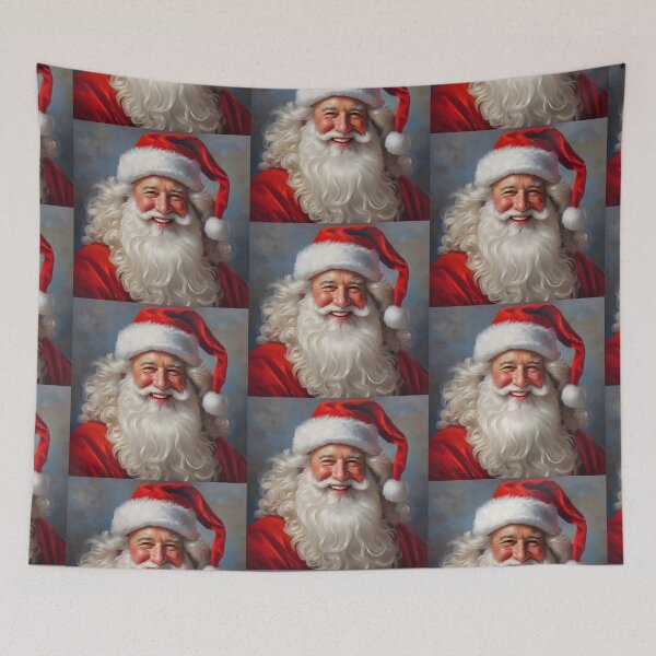 Item preview, Santa Claus Portrait 04 - Warmth of Christmas: Santa's Radiant Smile Portrait designed and sold by Artekinium.