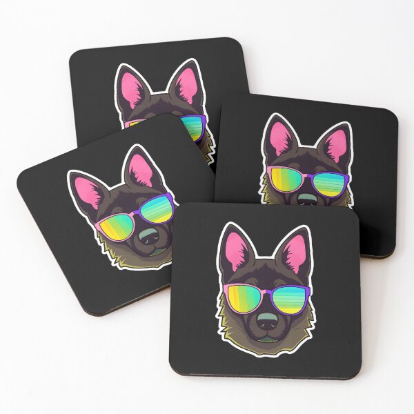 Item preview, Silly Glasses German Shepherd designed and sold by CUTEDOGGIEZ.