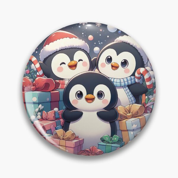 Item preview, "Winter Penguins Delight: Snowy Christmas Boxes and Whimsical Illustration" designed and sold by Huycao211.