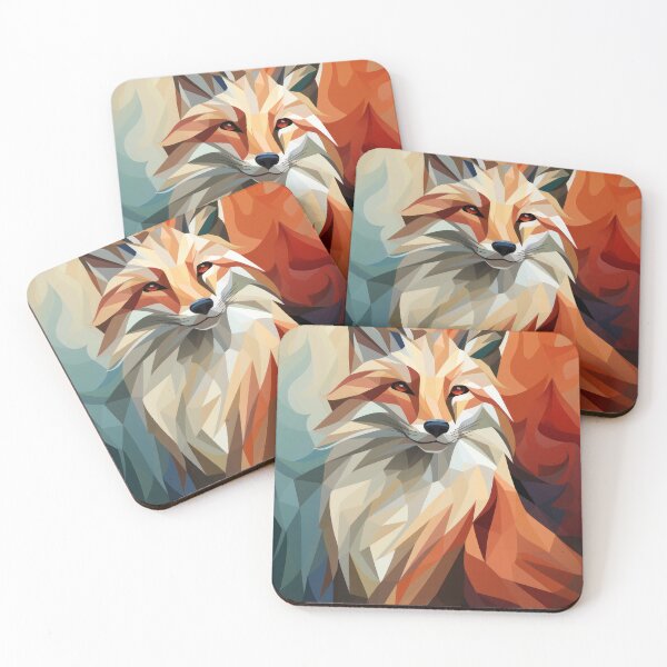 Item preview, Beautiful fox | orange and blue | ai print designed and sold by PICbyFemke.
