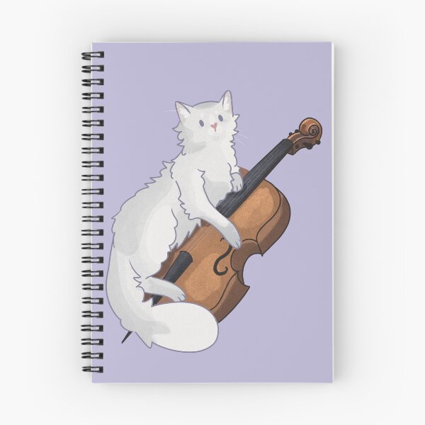 Item preview, White Cat playing Cello designed and sold by FelineEmporium.