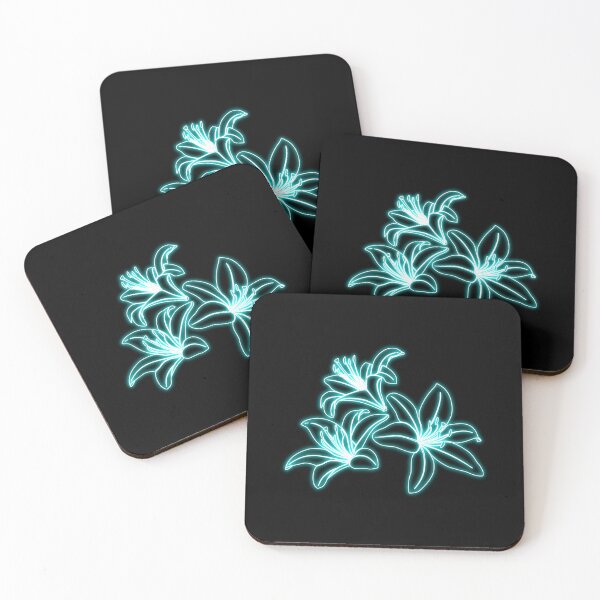 Item preview, Blue Neon Lys Flowers designed and sold by lachataigne.
