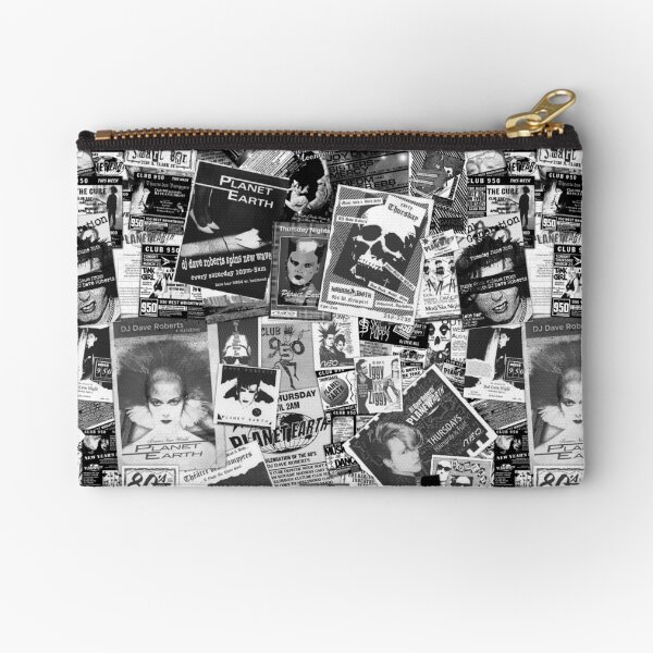 Chicago Nightclub Flyers Collage Zipper Pouch