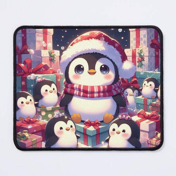 Item preview, "Winter Penguins Delight: Snowy Christmas Boxes and Whimsical Illustration" designed and sold by Huycao211.