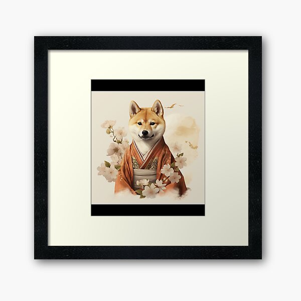 Aperçu de l'œuvre Shiba Inu japonais Ukiyoe créée et vendue par INSPIREforJ.