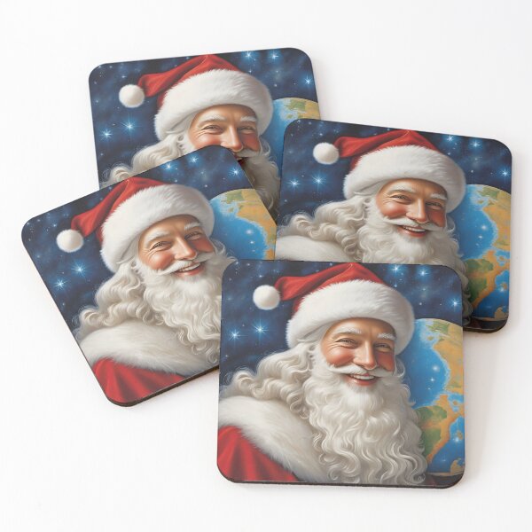 Item preview, Santa Claus Portrait 08 - Santa's Embrace of the World : Celebrate the Love designed and sold by Artekinium.