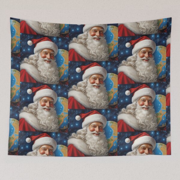 Item preview, Santa Claus Portrait 08 - Santa's Embrace of the World : Celebrate the Love designed and sold by Artekinium.