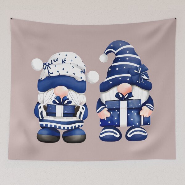Item preview, Chillin with my 2 Gnomies, Blue Gnomes, gnome designed and sold by Cerulean-Shop.