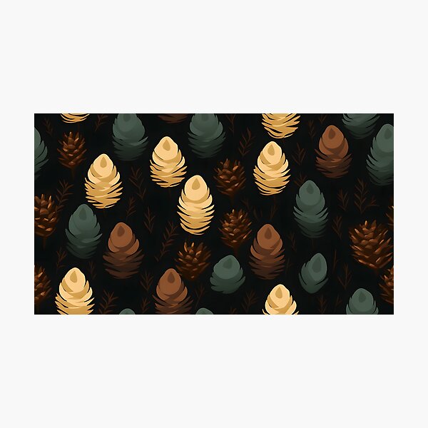 Item preview, Whispers of the Forest: A Creamy Pine Cone Pattern designed and sold by unimuse.