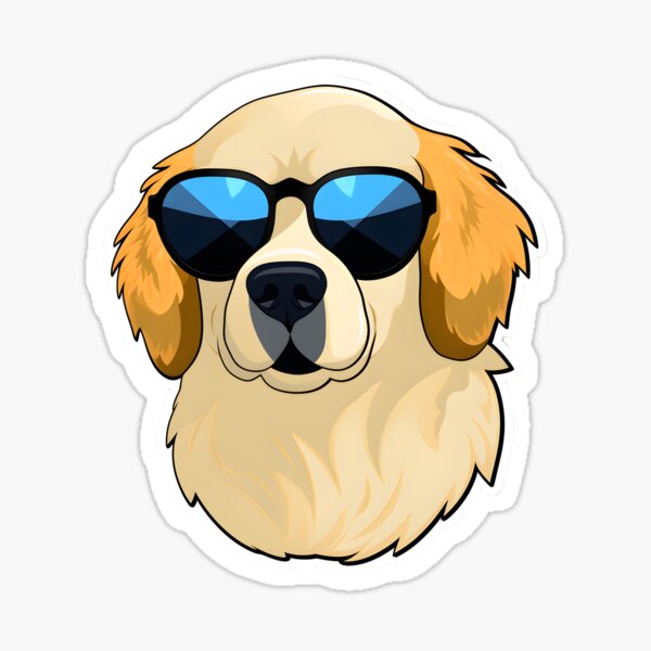 Item preview, Silly Glasses Golden Retriever designed and sold by CUTEDOGGIEZ.