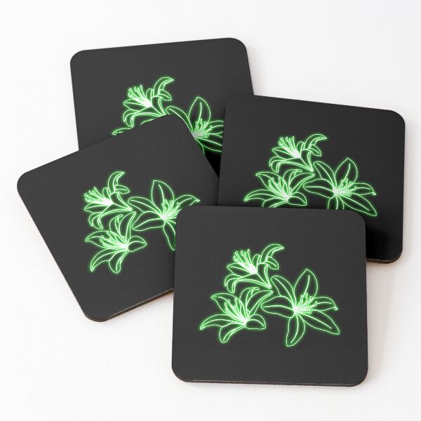 Item preview, Green Neon Lys Flowers designed and sold by lachataigne.