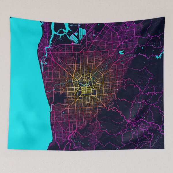 Item preview, Adelaide City Map of Australia - Neon designed and sold by deMAP.
