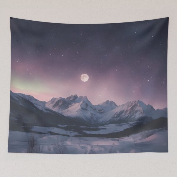 Item preview, Snowy Night designed and sold by rebecca-rabbbit.