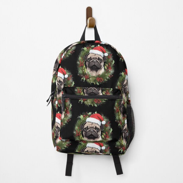 Item preview, Cheerful Christmas Pug designed and sold by MiduImages.