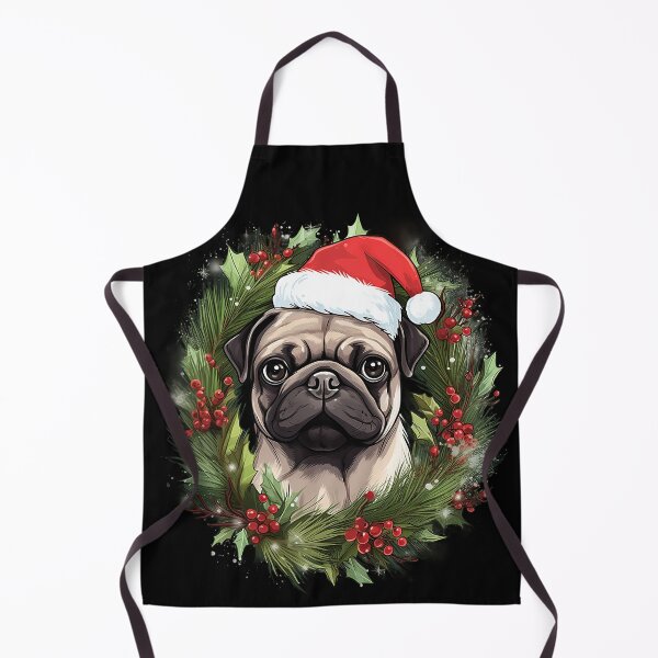 Item preview, Cheerful Christmas Pug designed and sold by MiduImages.